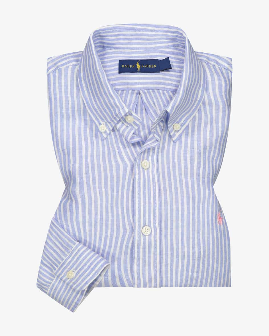 Leinenhemd Classic Fit für Herren von Polo Ralph Lauren in Hellblau und Weiß.
Dank feiner,
leic... | Lodenfrey (DACH)