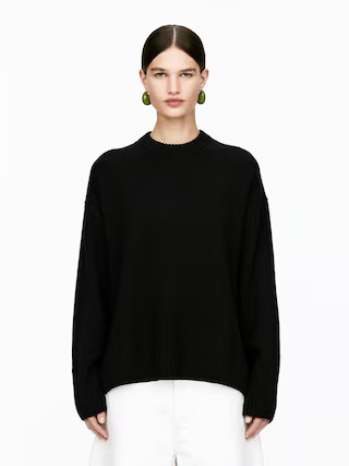 Relaxed Cashmere-Wool Jumper – Black – Women – ARKET GB | Arket UK