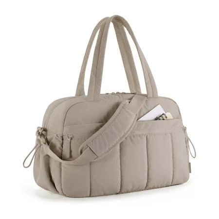 BAGSMART Travel Duffel Bag, Gym Bag for Women with Wet Pocket, Carry on Weekender Bags for Women, Water Resistant Workout Bag Sports Gym, Camel | Walmart (US)