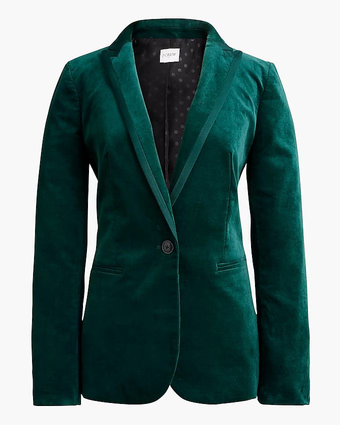 Velvet one-button blazer | J.Crew Factory