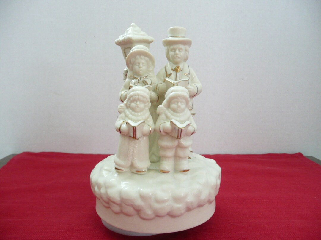 Musical Revolving Porcelain Carolers Figurine "we Wish You A Merry Christmas" - Revolving Caroler... | Etsy (US)