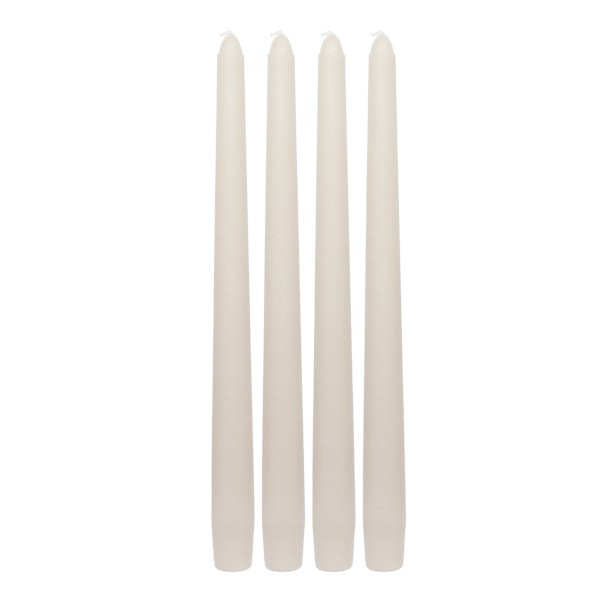 4-Pack Ivory Unscented Taper Candles, 10" | At Home