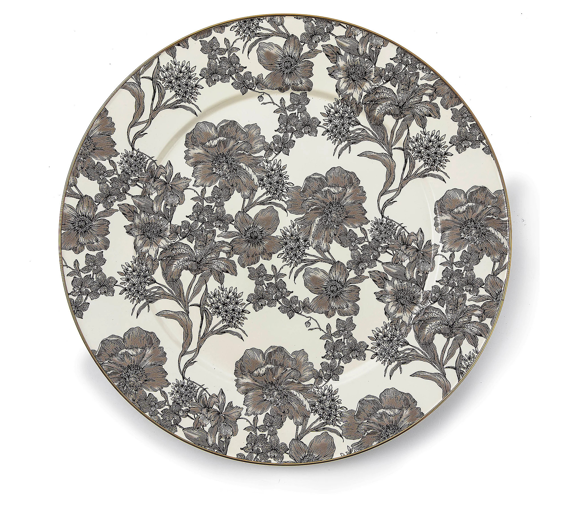 MacKenzie-Childs Sterling English Garden Enamel Serving Platte | QVC