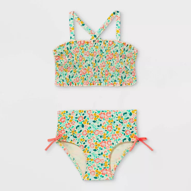 Toddler Girls' Floral Smocked Bikini Set - Cat & Jack™ | Target