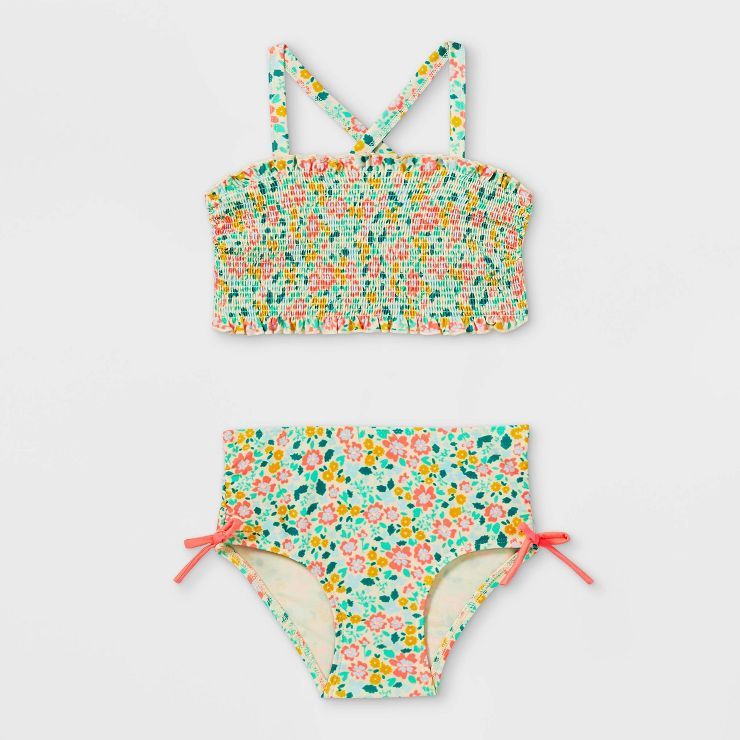 Toddler Girls' Floral Smocked Bikini Set - Cat & Jack™ | Target