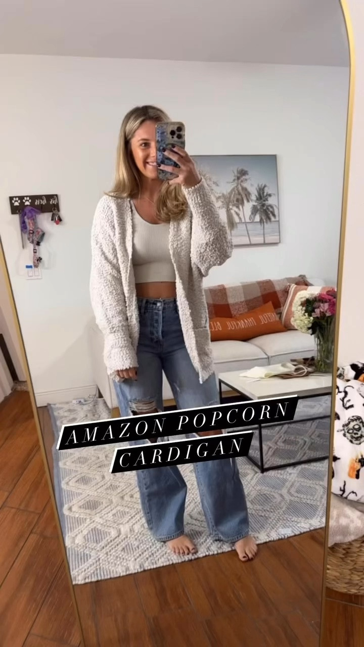 Super soft and cozy oversized popcorn cardigan 
Wearing a size small in offwhite

#LTKFindsUnder50 #LTKxPrimeDay #LTKStyleTip