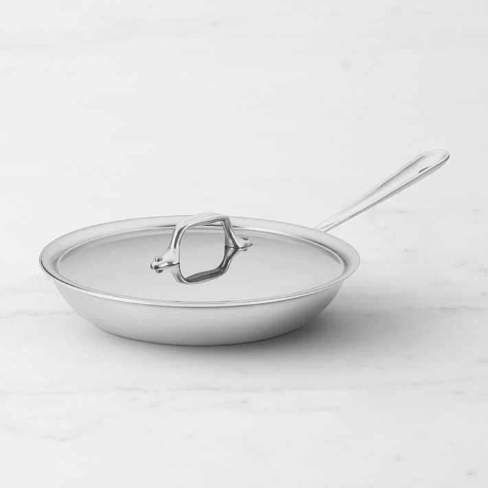 All-Clad D3® Tri-Ply Stainless-Steel Traditional Covered Fry Pan | Williams-Sonoma