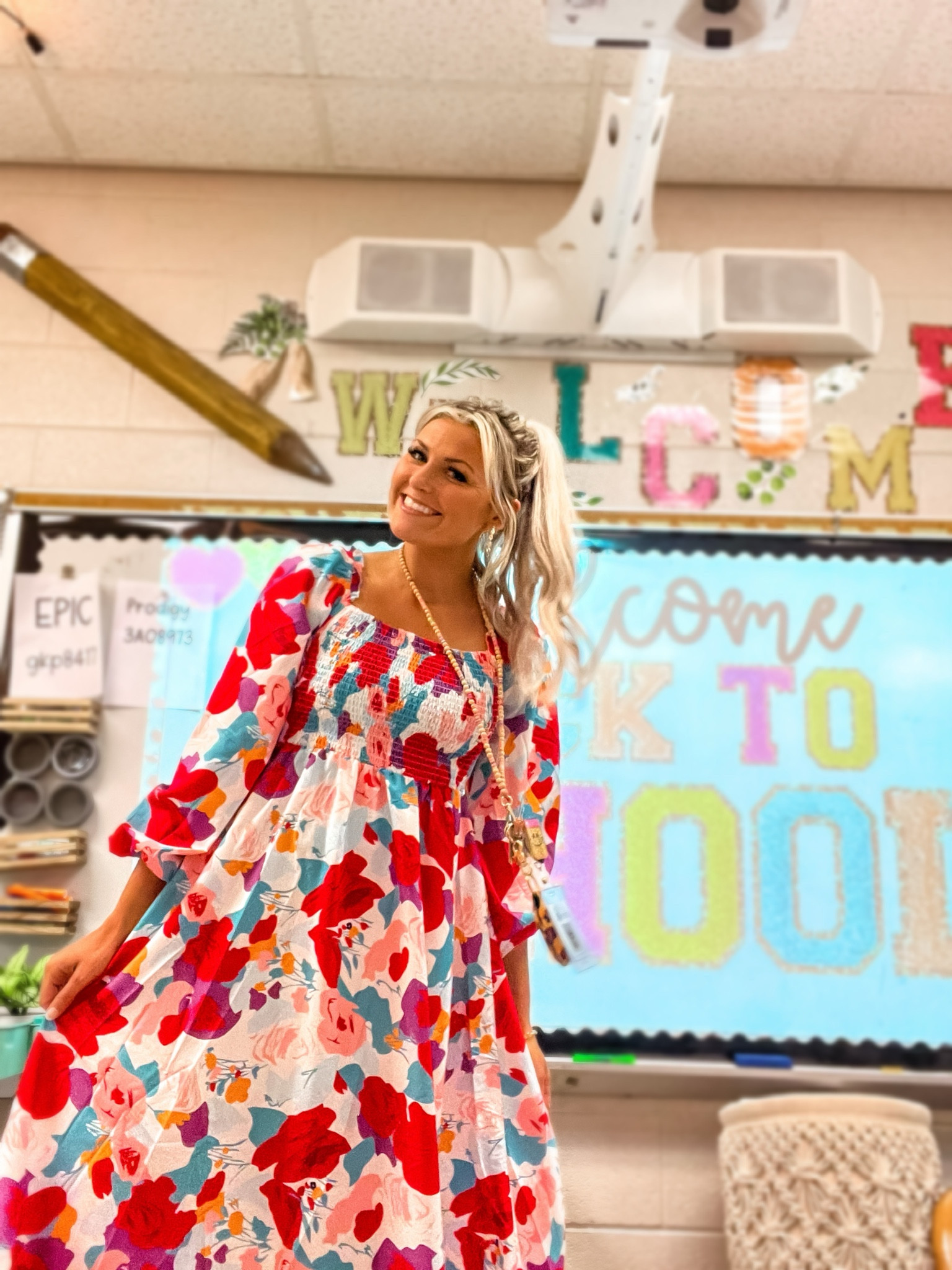 The prettiest teacher dress #shein 

#LTKunder50 #LTKfit #LTKstyletip
