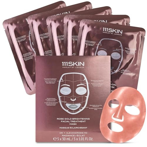 111SKIN Rose Gold Brightening Facial Treatment Mask, Set of 5 | Amazon (US)