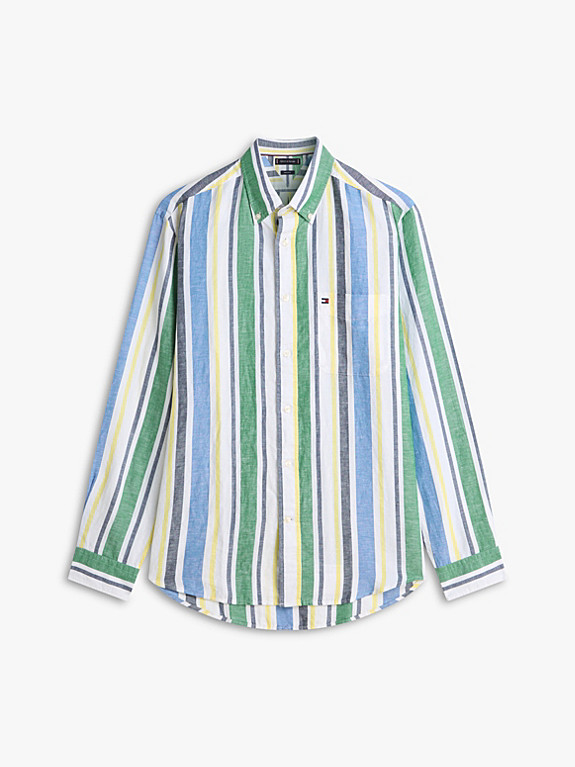 Regular Fit Leinenmix-Hemd mit Streifen | Tommy Hilfiger (DE)