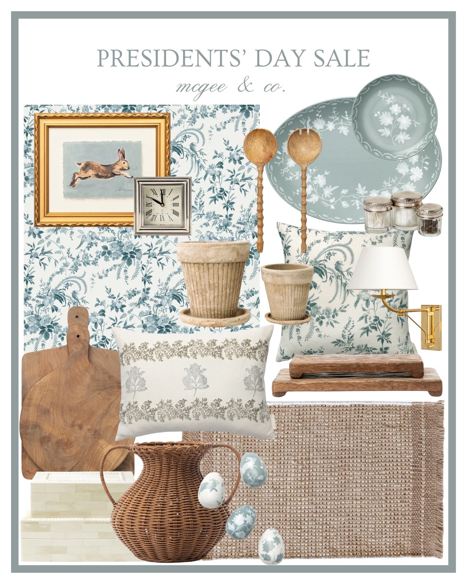 Presidents’ Day Sale from McGee & Co. 🤎🐇🌊🤍On sale now! Easter home, spring home, Cape Cod home, blue and white home, coastal grandmother home, classic home decor 

#LTKHome #LTKSaleAlert