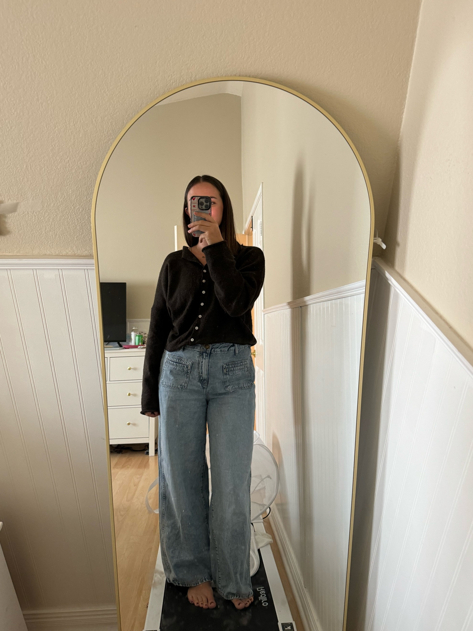 med sweater, size 10 pants! 