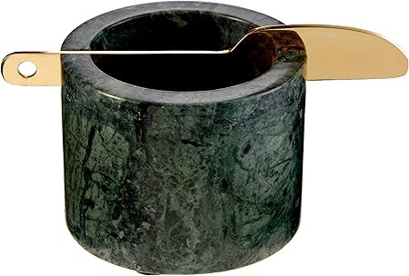 Mud Pie Marble, ramekin 2 1/2" x 3 1/4" dia | spreader 5 1/2", Green | Amazon (US)