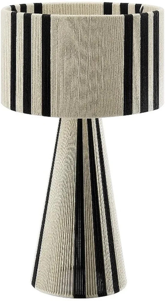 Modway Gia Vintage Modern Cotton Thread Table Lamp in Black - Unique Retro Boho Accent Lamp with ... | Amazon (US)