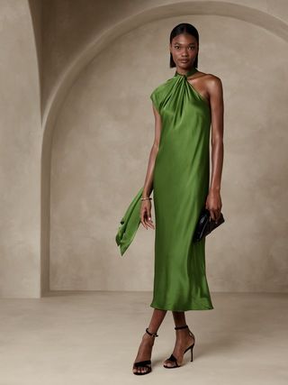Kaia Silk Midi Dress | Banana Republic (US)
