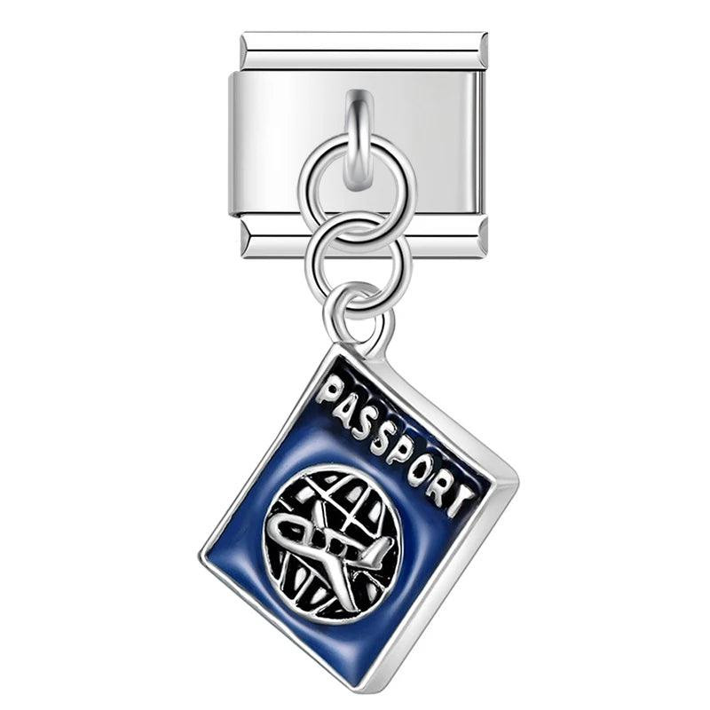 Blue Passport, on Silver | Charms Official