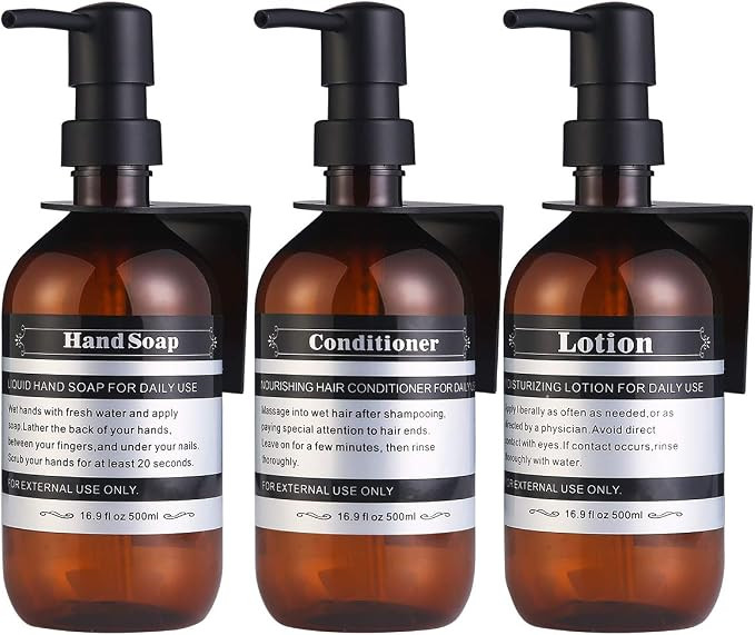 Dispenser Bottle for Bathroom Kitchen Refillable for Shampoo Conditioner Hand Dish Soap Lotion Oi... | Amazon (US)