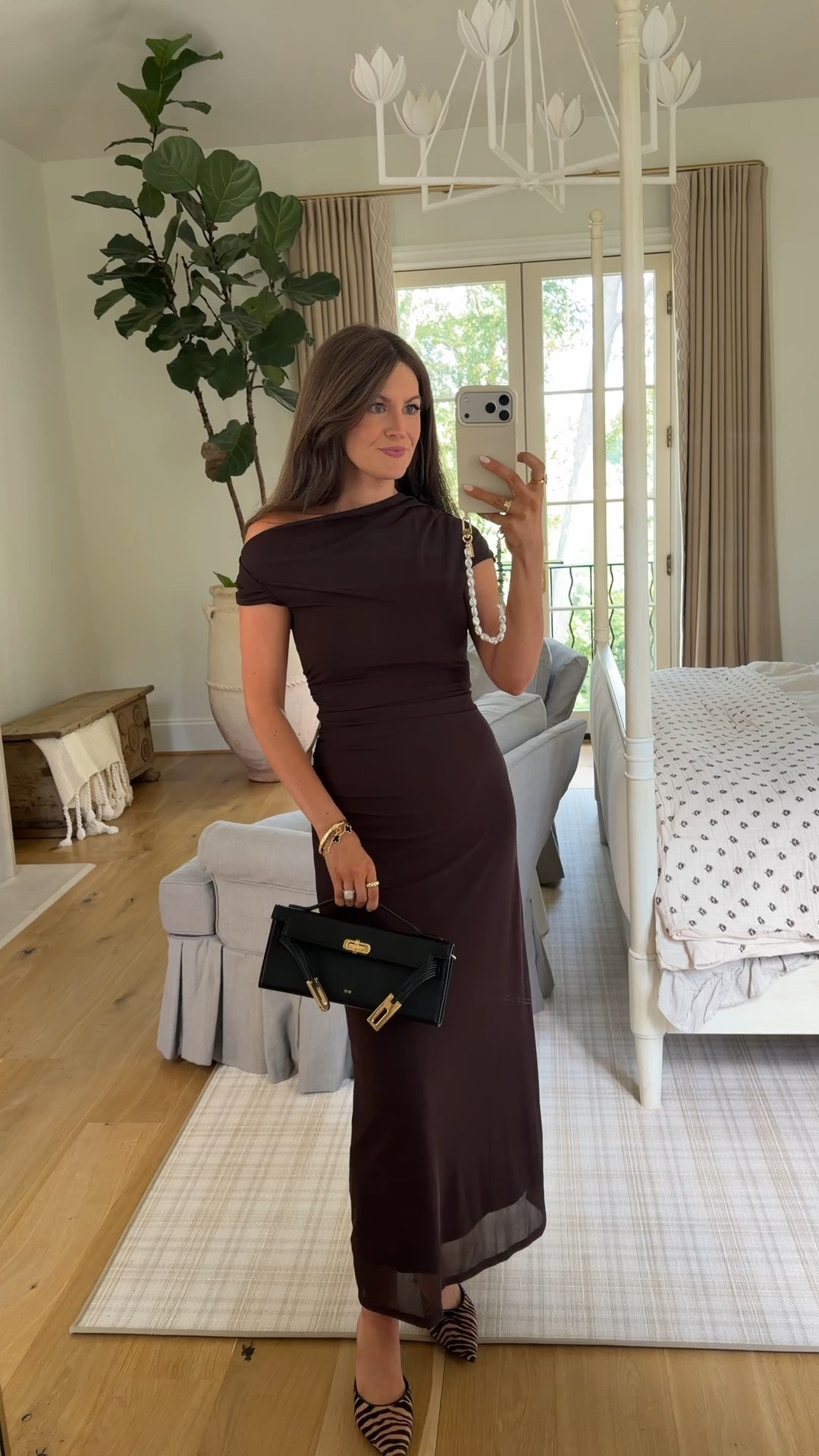 EVER NEW PARIS ASYMMETRIC MESH DRESS
Sizing: TTS, I’m wearing a US size 2, which fits like an XS
Quality: I only bought TWO dresses from the NSALE this year, and this was one of them! This dress is so flattering and hugs you in all the right places (it is stretchy so it also moves with you). I love that it’s off the shoulder and shows just a sliver of shoulder – it’s very sexy while somehow classy at the same time. I would totally wear this as a wedding guest to a fall wedding – or to work or happy hour or a date! There are so many possibilities with this dress.
Price: Originally $169, marked down to $109.99

#LTKootd #LTKSaleAlert
