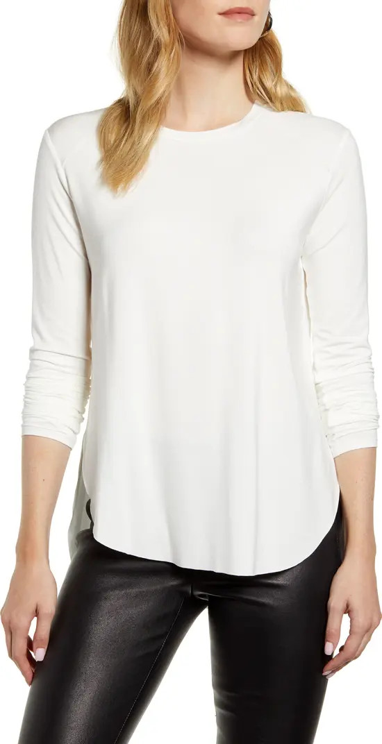 Long Sleeve Shirttail Hem Shirt | Nordstrom Rack