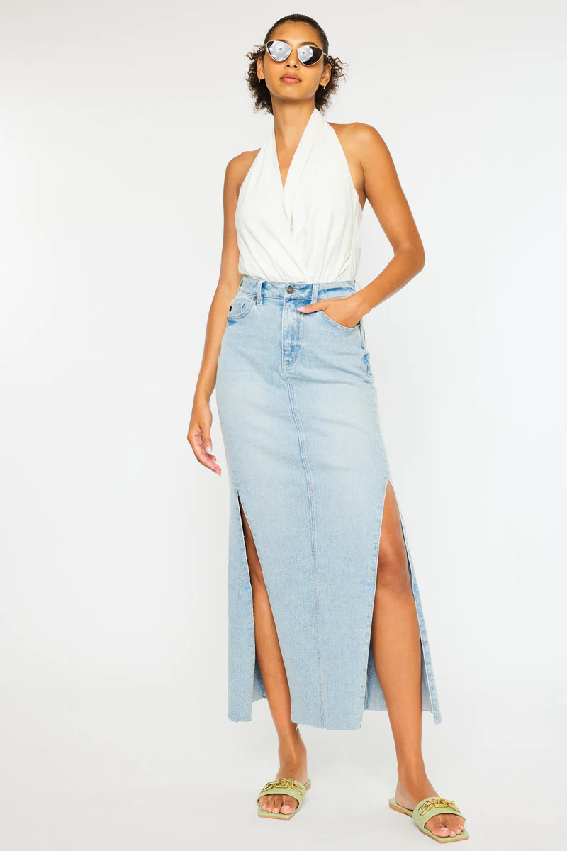 Melinda Maxi Denim Skirt | Kancan USA