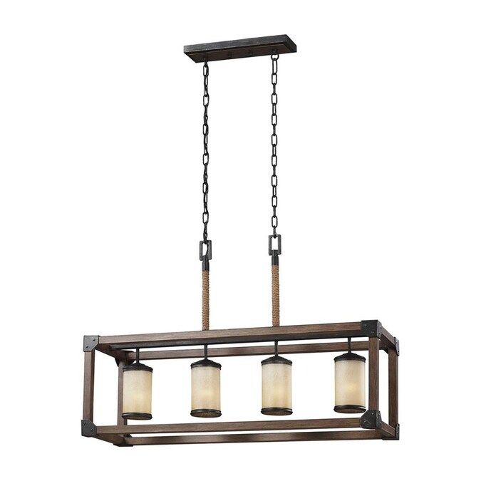 Sea Gull Lighting Dunning Stardust Farmhouse Tinted Glass Cylinder Kitchen Island Light Lowes.com | Lowe's