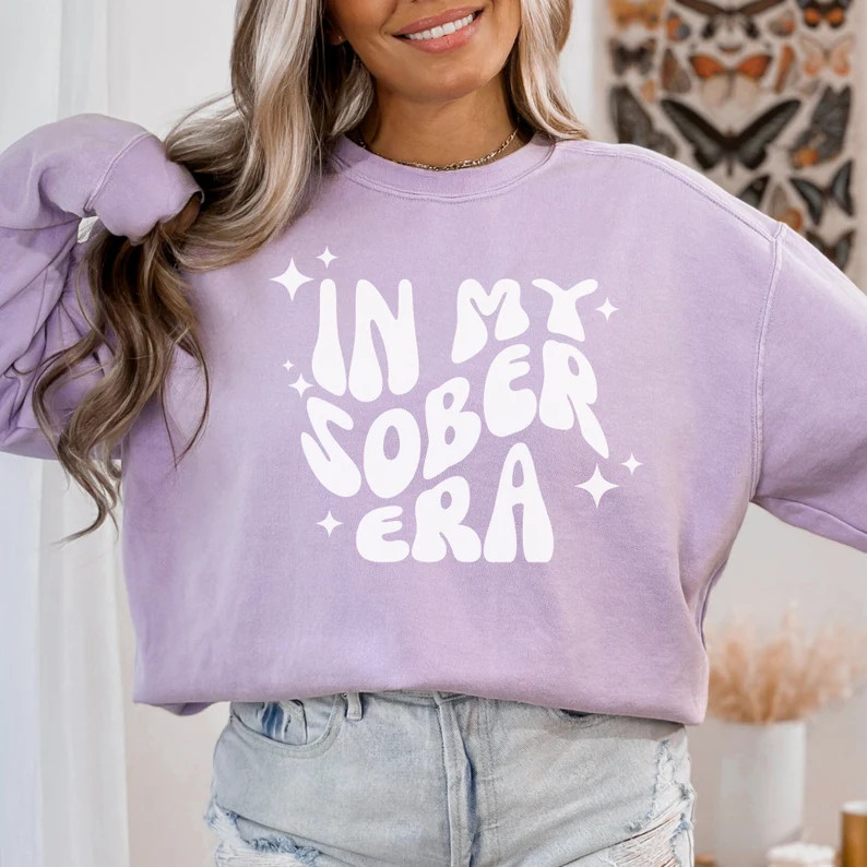 Sober Era Sweatshirt Sobriety Gift for Women Sober Gift for - Etsy | Etsy (US)