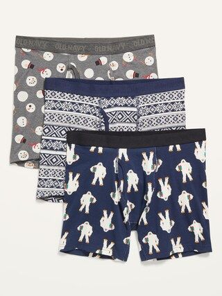 Printed Boxer-Briefs Underwear 3-Pack for Men | Old Navy (US)