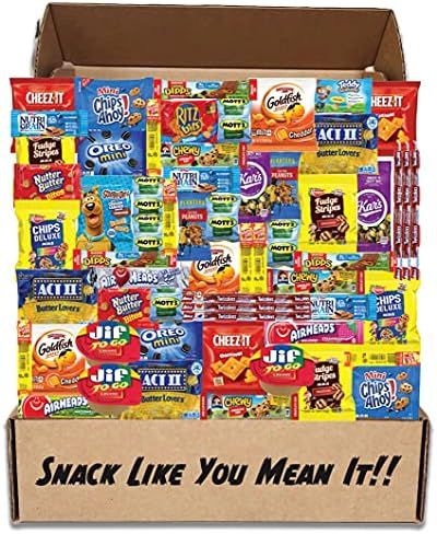 The Snack Shack 60 Snack Box - Quality Snacks Variety Pack for Adults Students Soldiers Inmates - Co | Amazon (US)