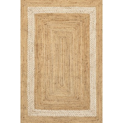Nuloom Louisa Jute Bordered Indoor Area Rug, 8' x 10', Natural | Target