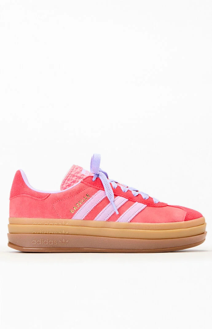 Adidas Women's Blue & Red Gazelle Bold Sneakers in Blue/Red - Size 8.5 | PacSun