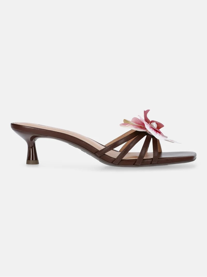 No Boundaries Women's Floral Heels | Walmart (US)
