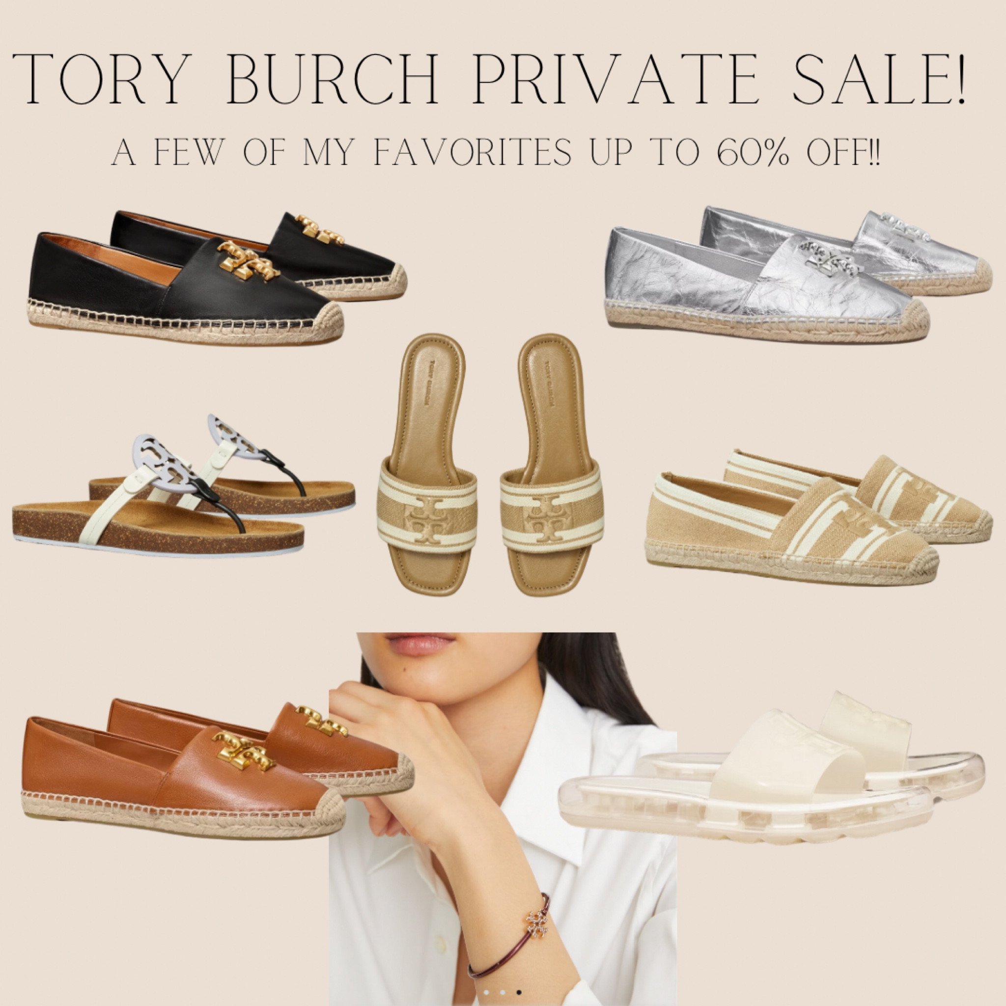 Sale Alert!! 

The Tory Burch private sale is available now through private links only! Shop my post for access to the private sale! 

These are some of my favorite shoe & accessories picks! I have the black espadrilles & the jelly shoes and LOVE them both! They fit TTS and are cute, comfy and hold up so well! I love the jellies for going to the beach and pool. Which ones are your favorites? 

#privatesale #vacay #vacation #vacayoutfits #vacationfashion #poolshoes #summershoes #springfashion #springstyle #sandals #warmweatherstyles #toryburch #luxury #toryburchsale

#LTKtravel #LTKSpringSale #LTKshoecrush