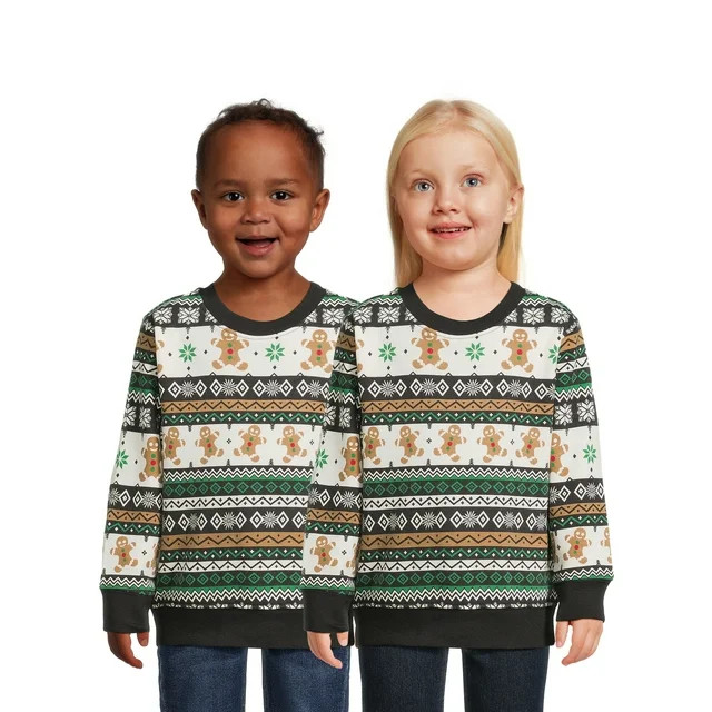 Holiday Time Toddler Boy Long Sleeve Christmas Sweatshirt, Sizes 12M-5T | Walmart (US)