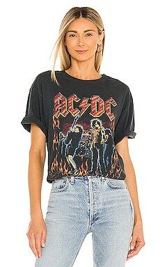 DAYDREAMER AC/DC Let There Be Rock Weekend Tee in Vintage Black from Revolve.com | Revolve Clothing (Global)