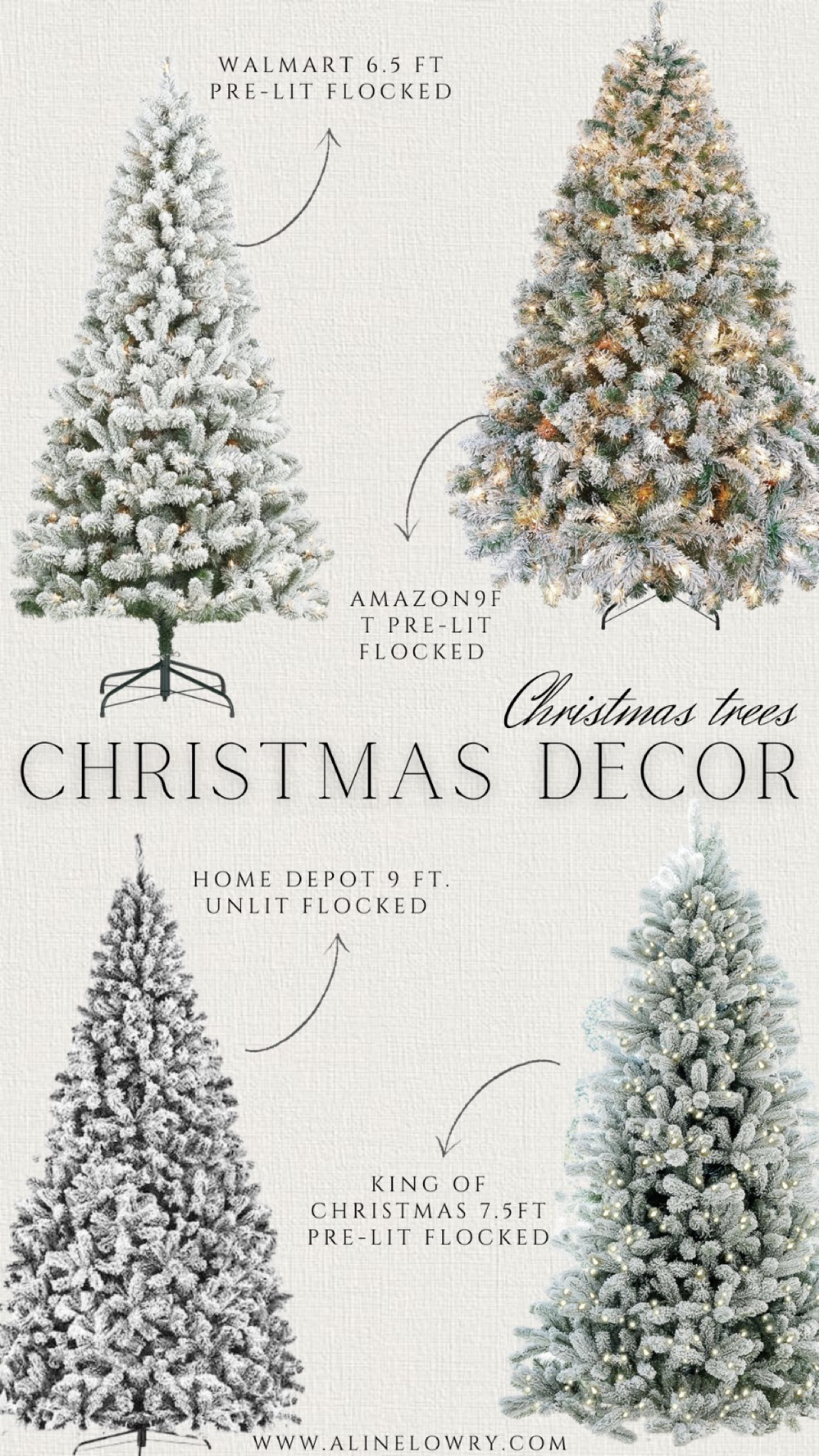 Christmas decor, Christmas trees, flocked Christmas trees, flocked trees, Christmas decorations, pre-lit Christmas trees. 

#LTKSeasonal #LTKhome #LTKHoliday