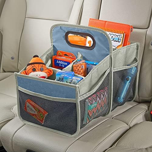 High Road Front and Back Seat Car Organizer Caddy with Movable Dividers (Blue/Tan) | Amazon (US)