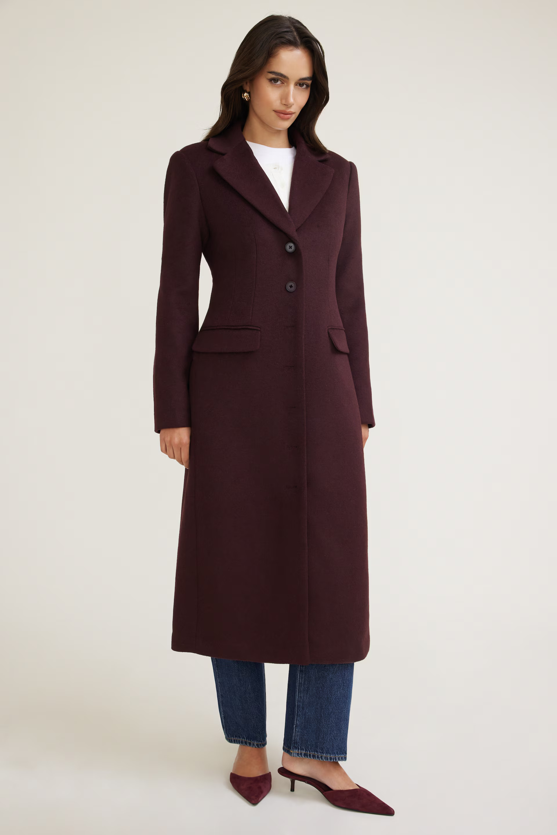 Cinched Wool Coat | Dynamite Clothing