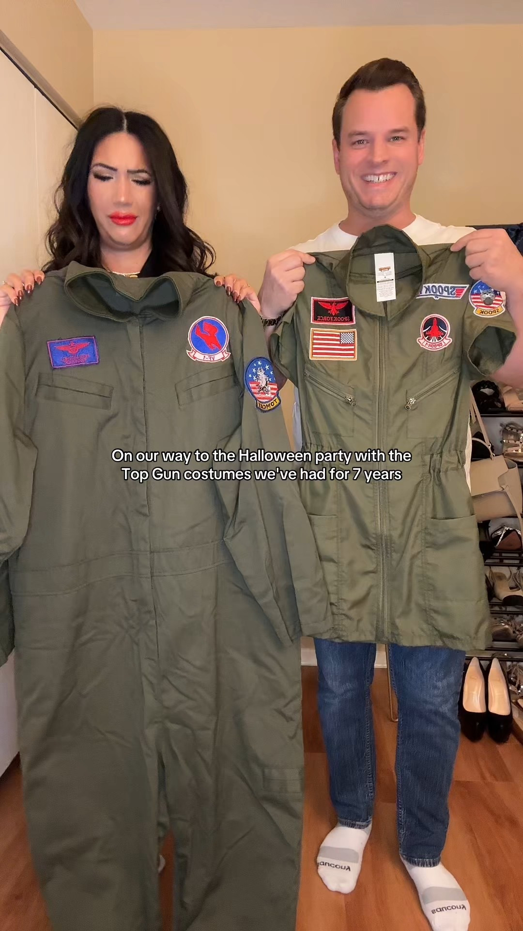Still flying high after 7 years in the same Top Gun costumes 🕶️✈️

Because when it’s this good, you don’t mess with a classic.

Linked my flight suit on LTK for anyone feeling the Maverick energy 🤍

#TopGunCouple #HalloweenCostumeIdeas #AmazonFinds #LTKFashion #CouplesCostume 

#LTKHalloween