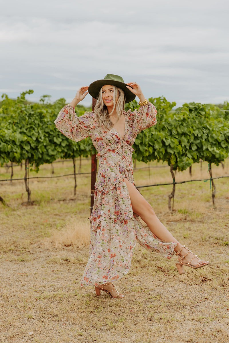 BuddyLove | Pia Long Sleeve Maxi Dress | Vintage | BuddyLove