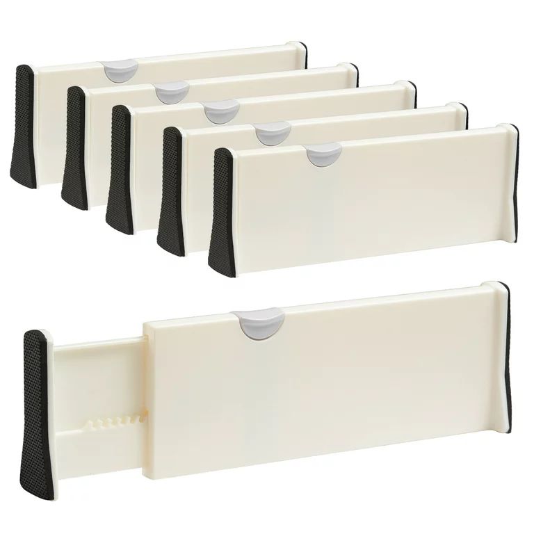 Yescom 6 Packs Adjustable Drawer Dividers Division Board Expandable Organizer Kitchen | Walmart (US)