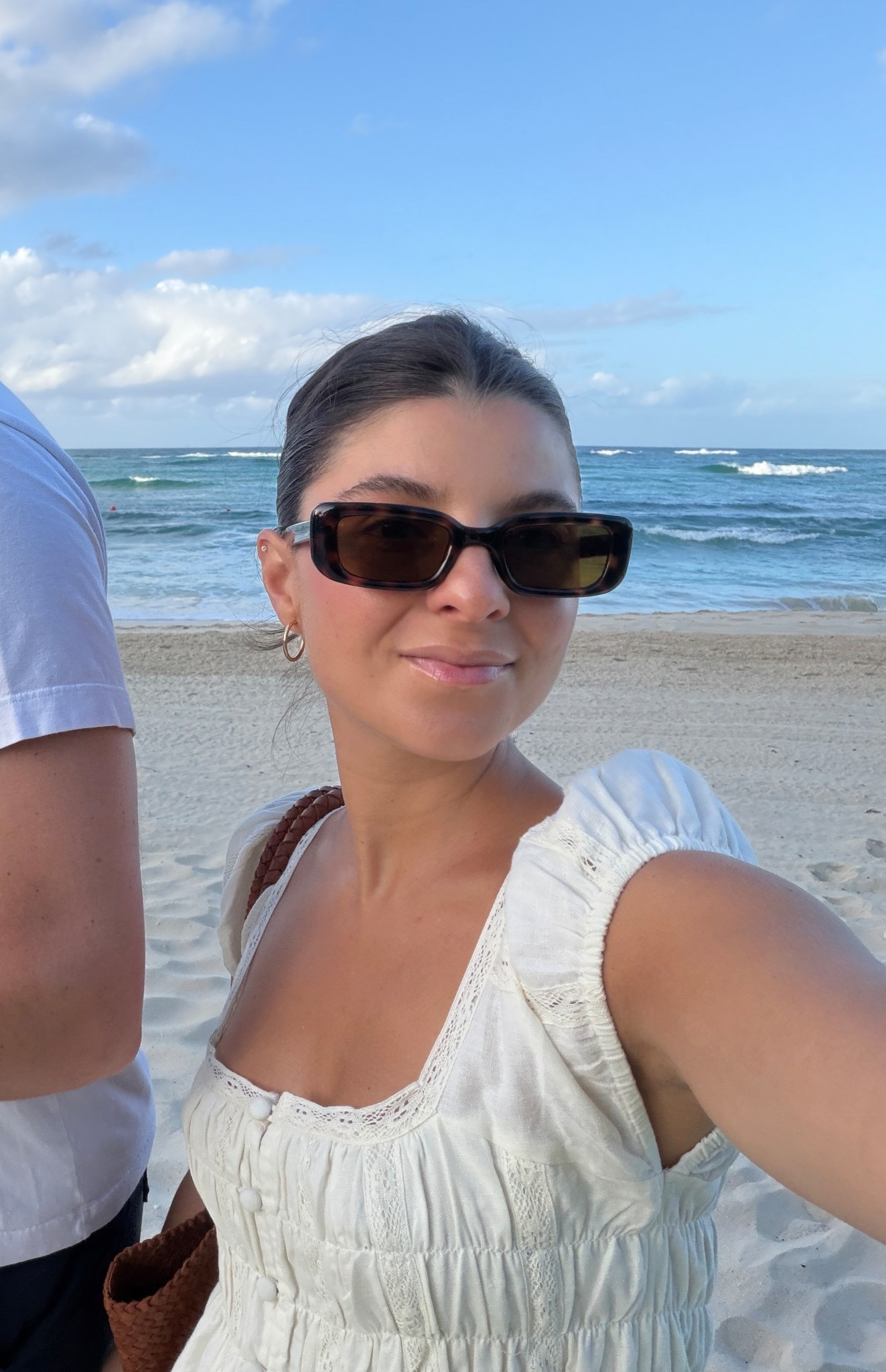 [4/13/26] sunglasses are a favvvv from @eyebuydirect, dress is @freepeople linen-cotton blend perfect for spring, and bag is @Madewell 

#LTKSeasonal #LTKBump