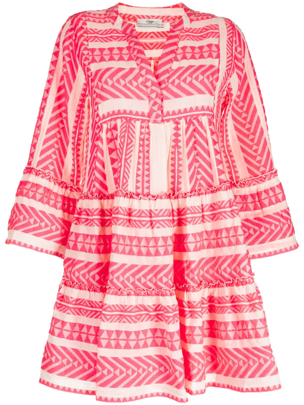 Devotion Ella zigzag-patterned Short Dress - Farfetch | Farfetch Global