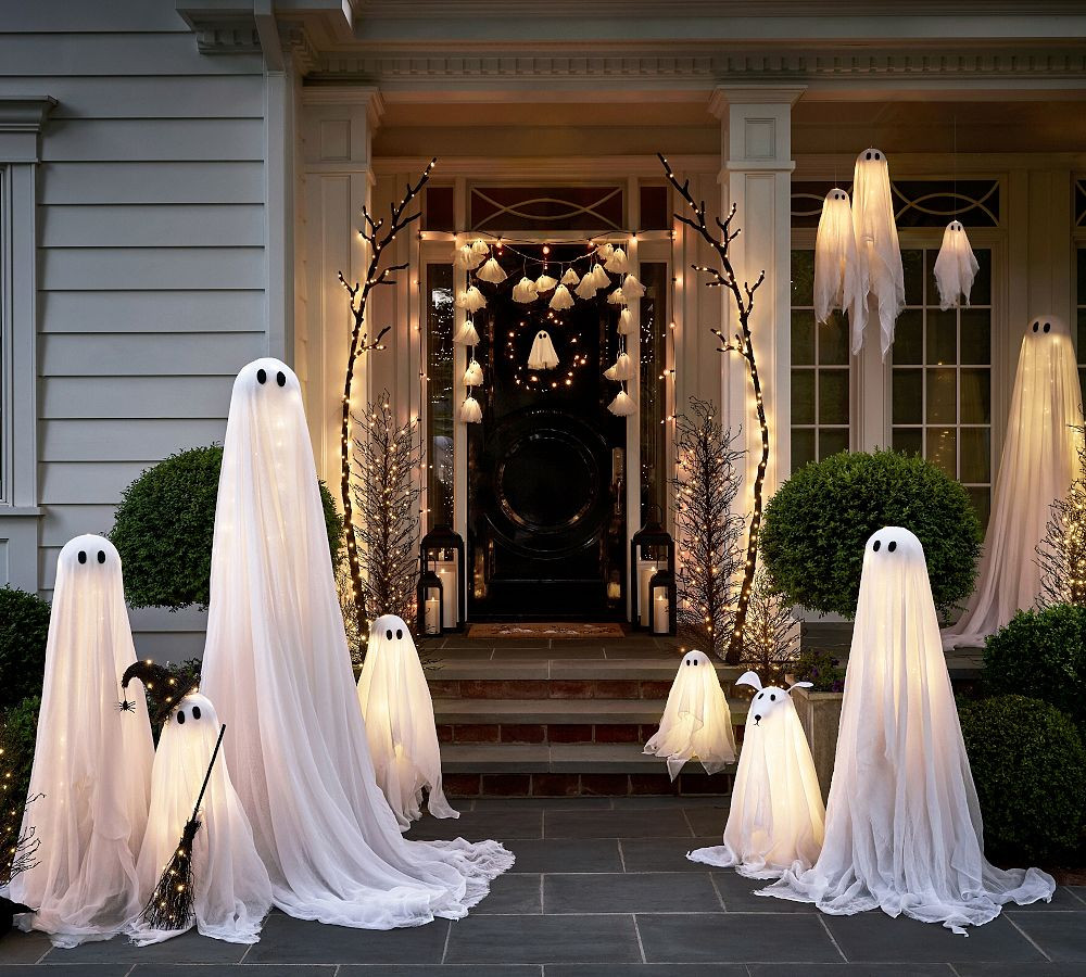 Lit Hanging Ghosts - Set of 3 | Pottery Barn (US)