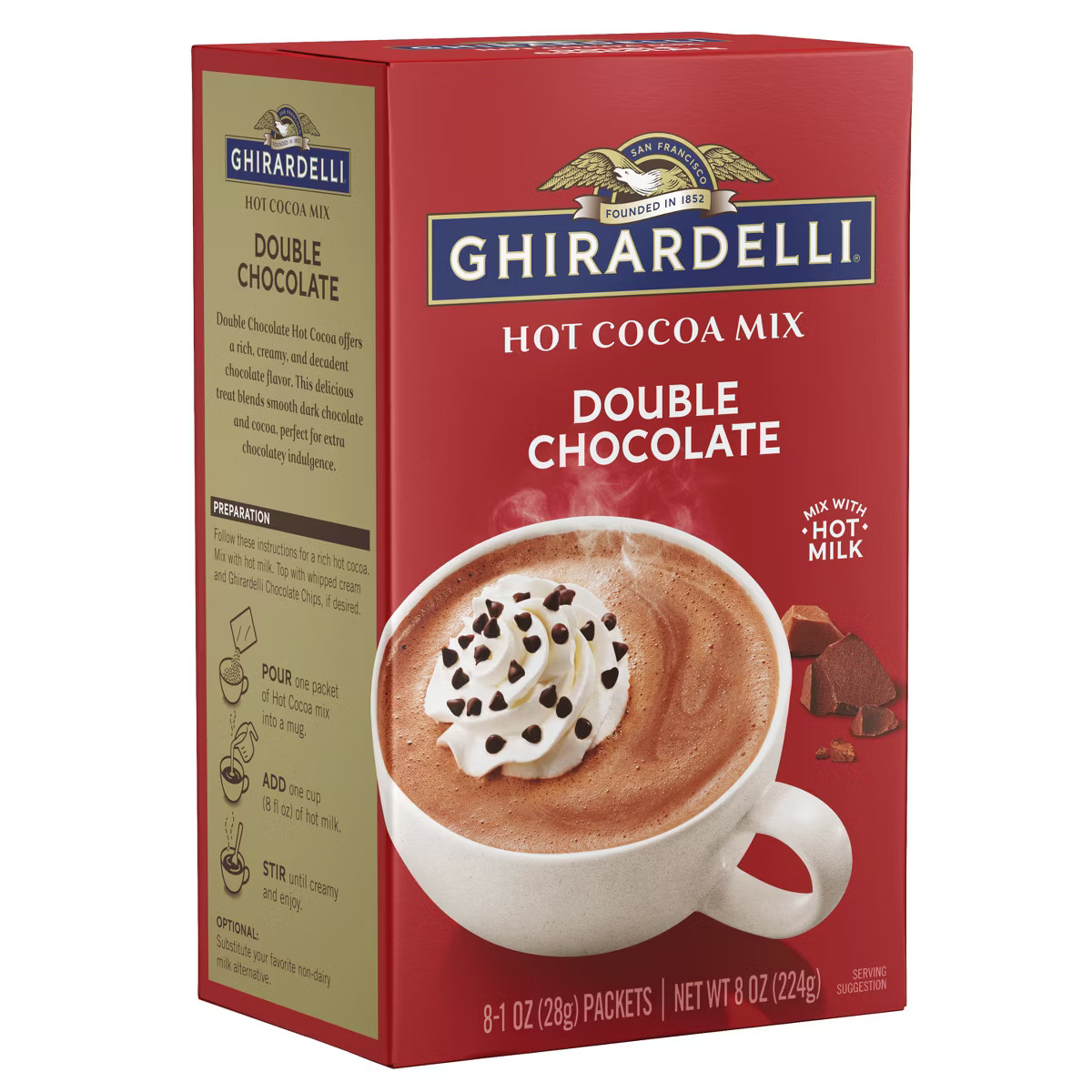 Ghirardelli Double Chocolate Hot Cocoa Mix - 8oz/8ct | Target