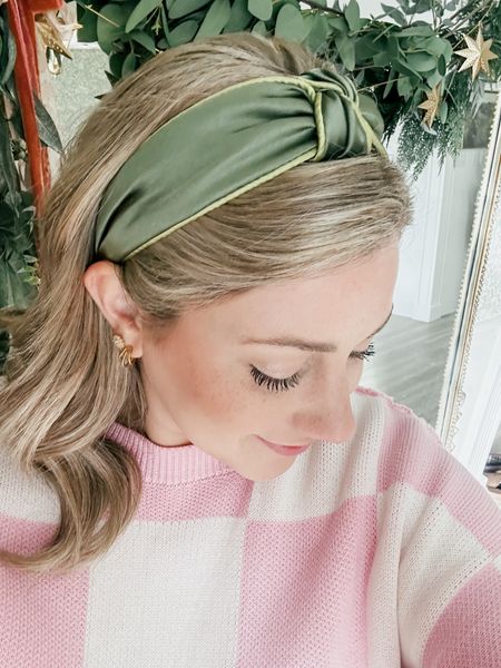 Headband comes in 9 colors and is 30% off if you sign up for emails! Earrings and amazon sweater! Wearing a large! 

#LTKHoliday #LTKsalealert #LTKCyberWeek
