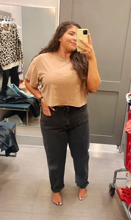 Target style, Target jeans, Target fall outfit, Target finds, Target cropped top, trending fall fashion 2022
Wearing an XL in top and size 12 in jeans

#LTKSeasonal #LTKstyletip #LTKcurves