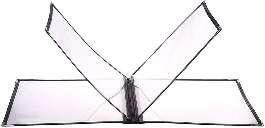 4 Page 8 View Transparent Clear Restaurant Menu Covers, Fits A4 Size Paper (1 Pack) | Amazon (US)