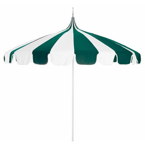 Pagoda Patio Umbrella - Green/White | One Kings Lane