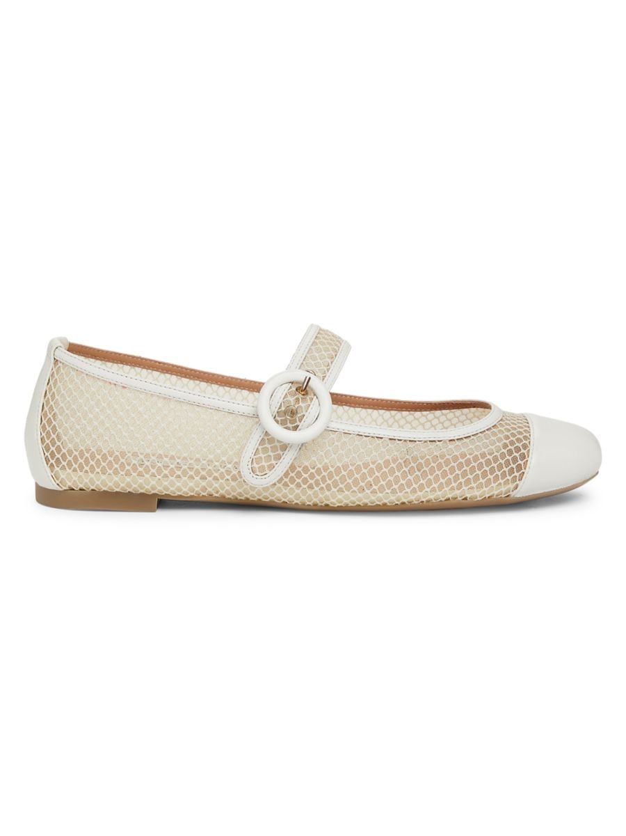 Shop Aquazzura Solstice Mesh Ballet Flats | Saks Fifth Avenue | Saks Fifth Avenue