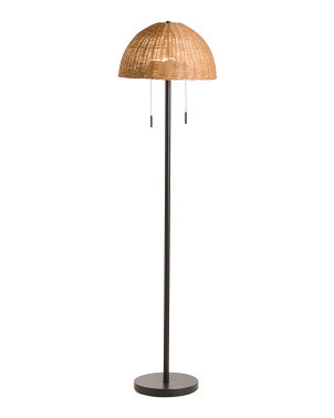 Rattan Dome Floor Lamp | Furniture & Lighting | Marshalls | Marshalls